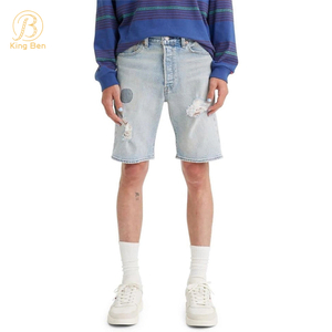 OEM ODM Summer Streetwear Vintage Short Half Pants Pantalones cortos de trabajo sueltos Moda Hombres Baggy Denim Jean Shorts Hombres