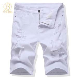 OEM ODM alta cantidad y bajo precio directo fabricado en fábrica diseño hombres Jeans corto personalizado Denim corto al aire libre 